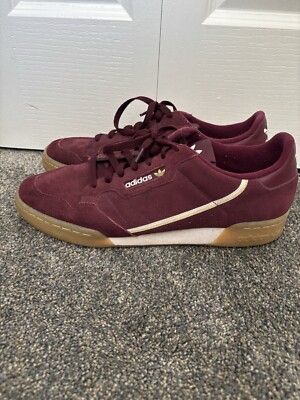 Adidas Continental 80 Suede Maroon 2019 Size Men's