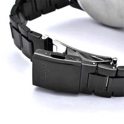 Seiko Selection SBPY169 Panda Black Chrono Solar Analog Men Watch