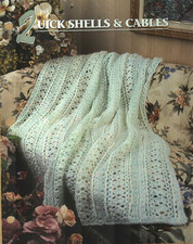 NEW QUICK SHELLS  CABLES ANNIE'S CROCHET QUILT AFGHAN CLUB PATTERN INSTRUCTIONS