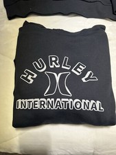 Hurley Men s Graphic Fleece Lined Hoodie, Black, Size M And L And XL