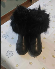 Miss Sixty stivaletti donna  nero glitter con pelliccia nr. 37