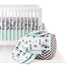 NEW Oh Joy 4 Pc Crib Bedding Set CITY Multi MINT NAVY WHITE BABY NURSERY