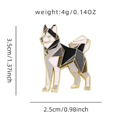 husky dog pin brooch Fashion jewelry FAST Free Ship 1.4 inch