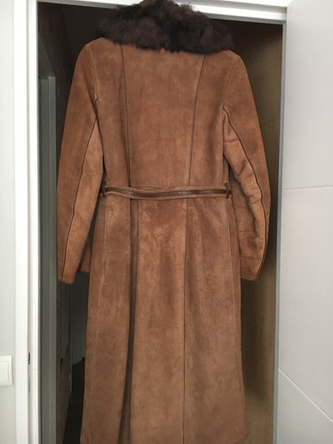 manteau long daim femme