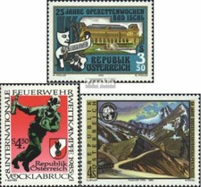 Austria 1820,1821,1822 fine used / cancelled 1985 operetta, Fire, Großglockner