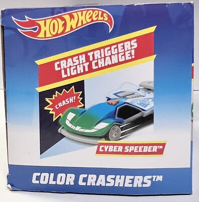 Hot Wheels Color Crashers Cyber Speeder, Motorized Toy Car Lights ...