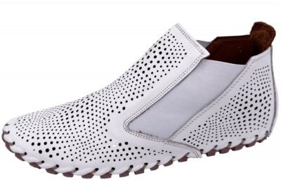 Gemini Damen Leder Sommerstiefelette Weiß 031196-02-001
