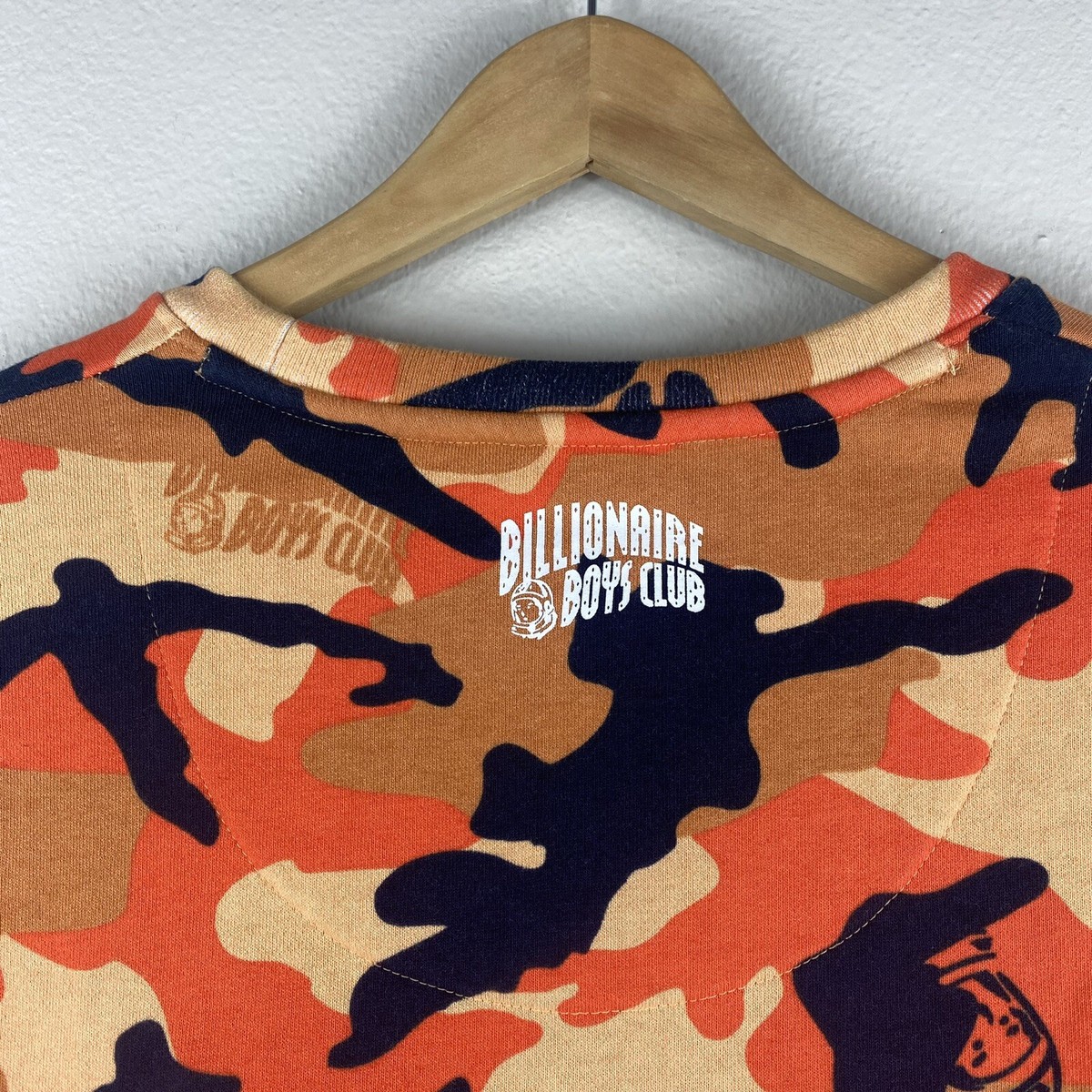 Billionaire Boys Club BBC Astronaut Camo Orange Sweatshirt Size
