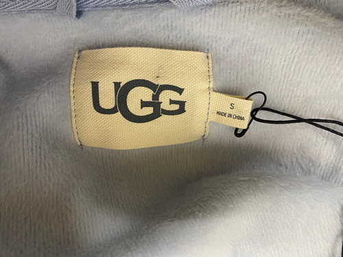 UGG Duffield Luxury Robe Cozy Soft in Fresh Air Heather Blue Women's size Small - Picture 6 of 7