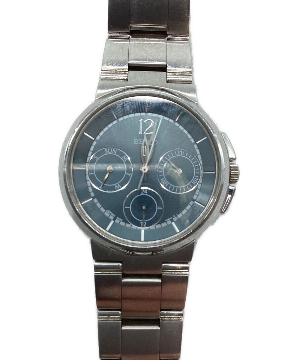 SEIKO LUKIA watch 5Y89-OB70 ladies quartz silver black SEIKO LUKIA watch 5Y89-OB70 ladies quartz silver black
