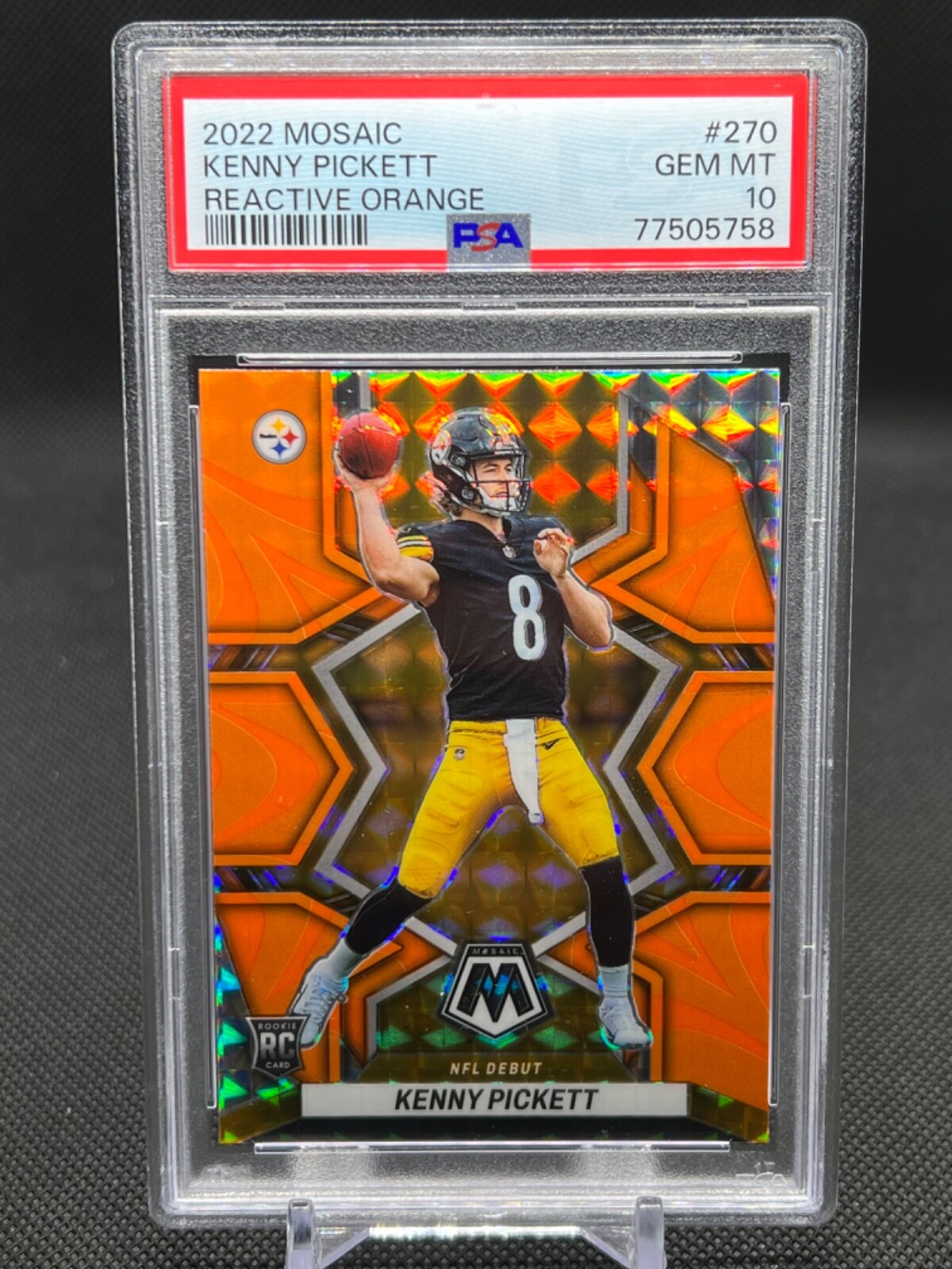 2022 Panini Mosaic KENNY PICKETT Reactive Orange Prizm #270 PSA 10 Gem Mint