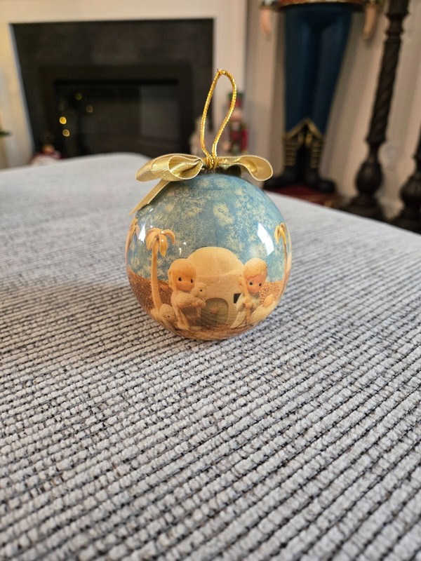 1991 Enesco Precious Moments Nativity  Ball Christmas Ornament Vintage Ornament