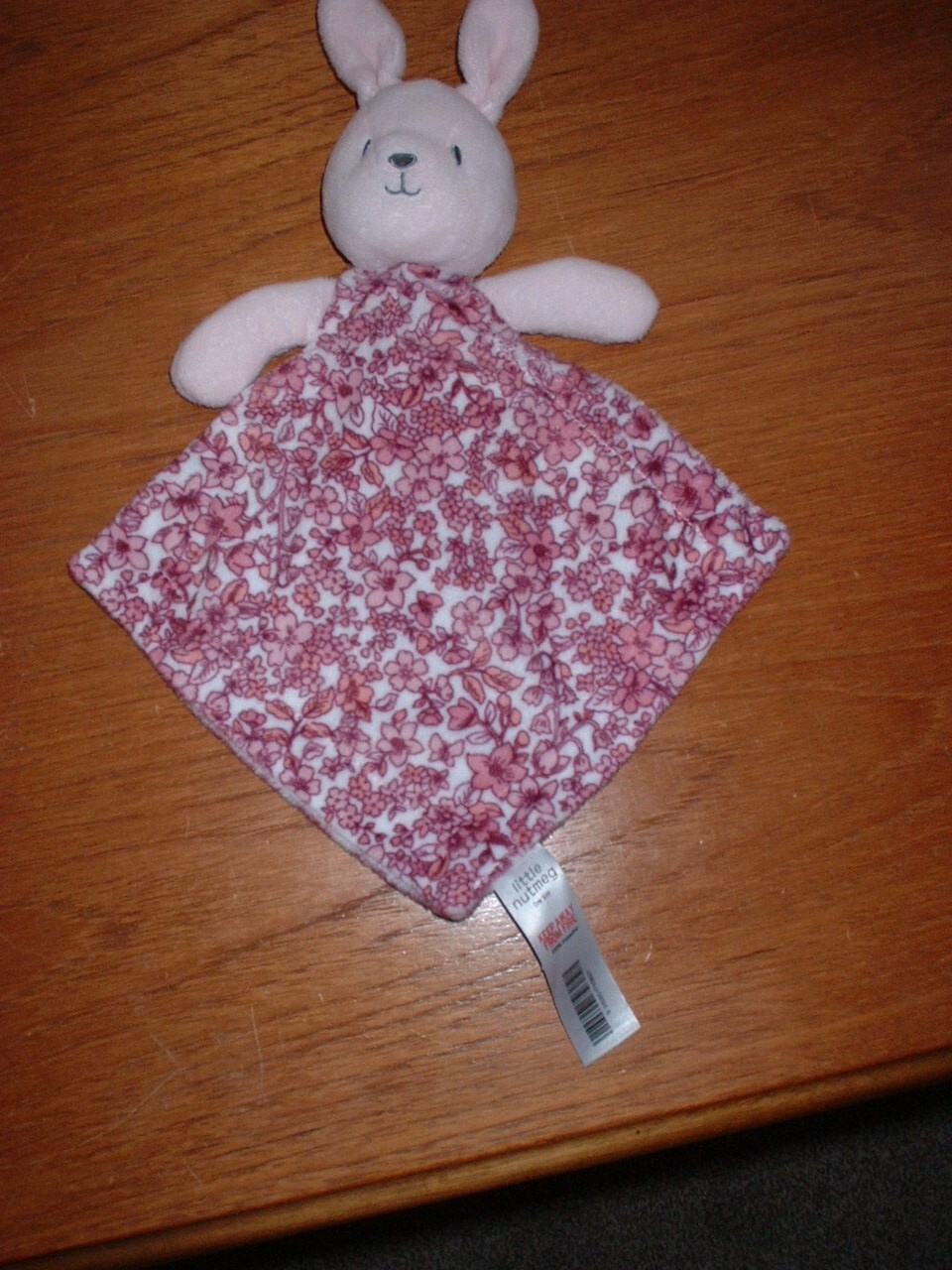 MORRISONS LITTLE NUTMEG BABY GIRL PINK FLORAL BUNNY RABBIT COMFORTER