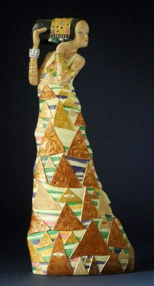 Figura de escultura de arte de museo con licencia Gustav Klimt EXPECTATION nueva en caja Foto 2 de 2