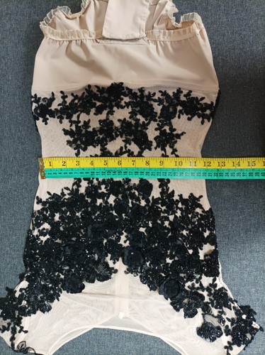 Women's Handmade Evening Party Short Dress Lace Application Size XS/S - Picture 11 of 13