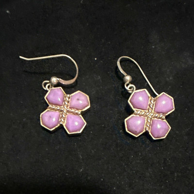 Jay King Vintage Desert Rose sterling silver hook earrings