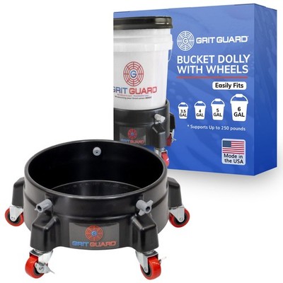 Bucket Dolly with Wheels - Rolling Detailing Wash Bucket with 5 Wheels and 2 ...