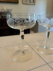 Set of 4 Vintage Etched Glass Floral Pattern Champage Glasses-Glastonbury Lotus? — photo 3