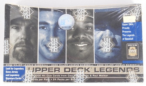 2000 Upper Deck Legends Baseball Hobby Box 2000 Upper Deck Legends A Piece of History 3000 Hit Club: Paul Molitor / Carl Yastrzemski sealed box