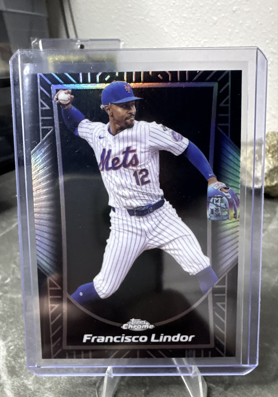 2025 Topps Chrome - Shadow Etch Francisco Lindor #SE-8