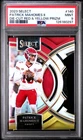 2023 PANINI SELECT DIE-CUT RED & YELLOW PRIZM #140 PATRICK MAHOMES II PSA 9