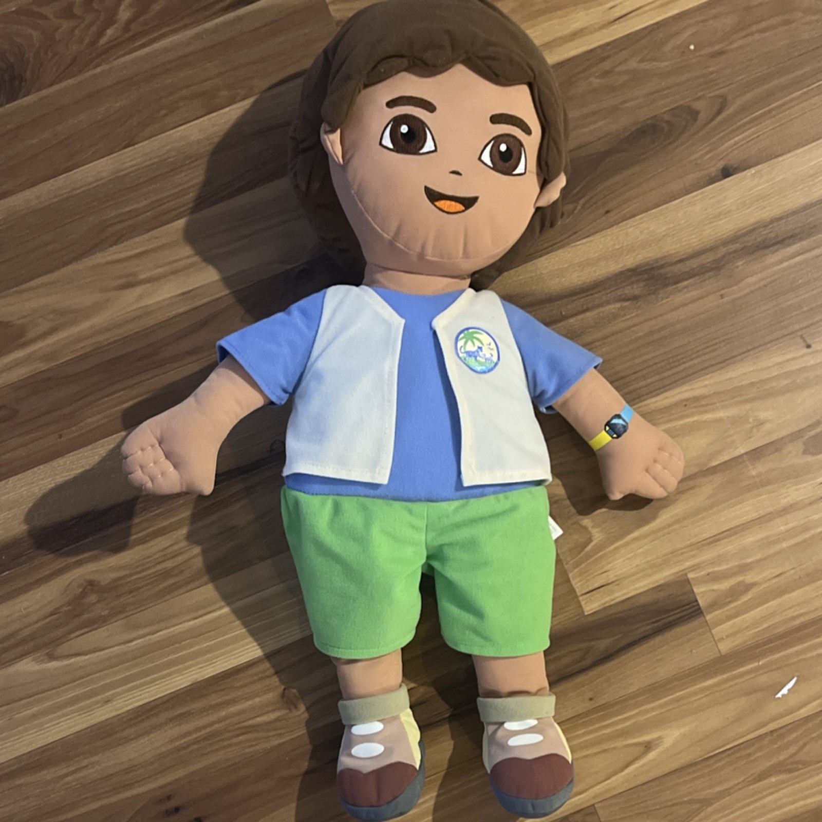 Dora the Explorer Large Stuffed Doll Blue Shirt Green Shorts White Vest ...