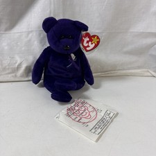 Ty Beanie Baby - PRINCESS Diana Bear 1997 RARE & RETIRED  WITH TAGS W Receipt
