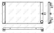 NRF Motork�hler Wasserk�hler 53091 f�r BMW E61 E64 E60 E63 Aluminium 3er Touring