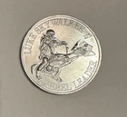 Vintage Star Wars POTF Luke Skywalker Rebel Leader Coin 1984 Speeder Bike