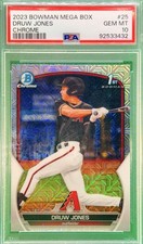 Druw Jones 2023 Bowman Chrome 1st Mega Box Mojo Refractor Card #BCP-25 PSA 10