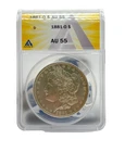 1881 - O Morgan Silver $1 Dollar Coin  ANACS AU55