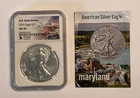 2022 $1 American Silver Eagle 1 oz NGC MS70 7K State Series Maryland