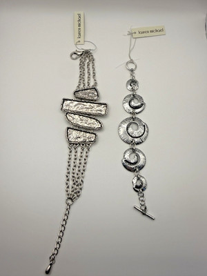 ***Lauren Michael Bracelet Lot 27 New With Tags Silver Tone 2 Styles Resale Lot*