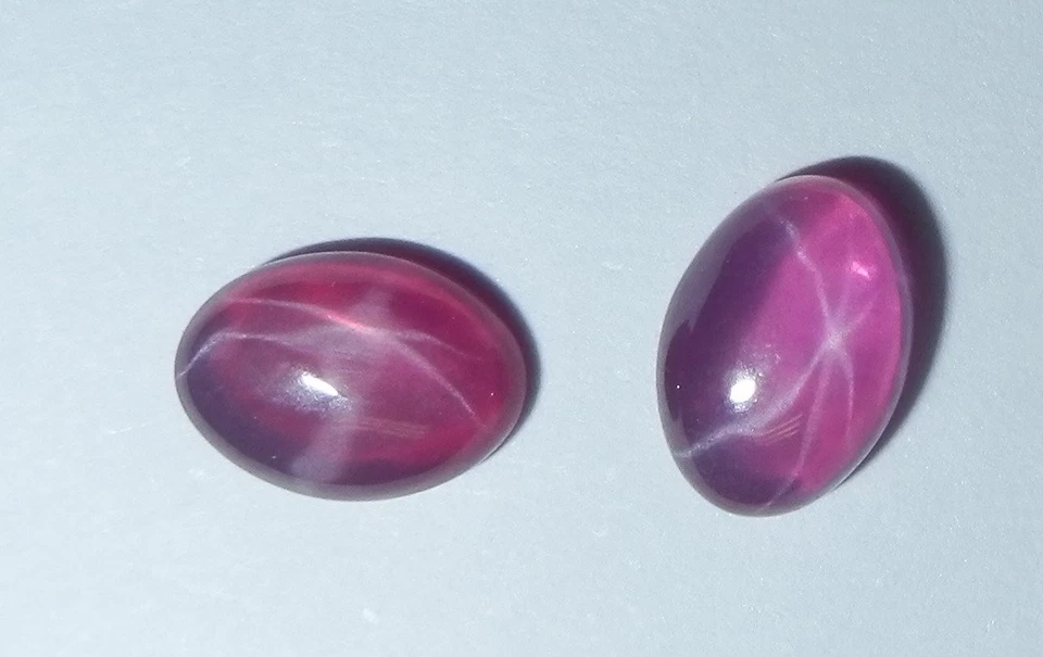 Transparent Star Ruby Oval 7x5 mm Cabochon 6 Rayed Lab-created Stone 5 pcs Lot - Image 3 of 4