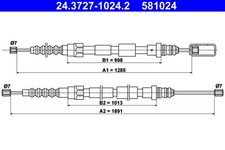 Bremsseil Seilzug Feststellbremse ATE 24.3727-1024.2 für ESPACE RENAULT 2 J636
