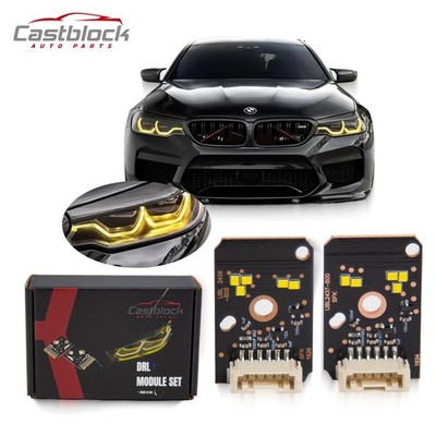 YELLOW DRL LED BOARD FOR 17-20 BMW 5 Series G30 530 F90 M5 DAYTIME