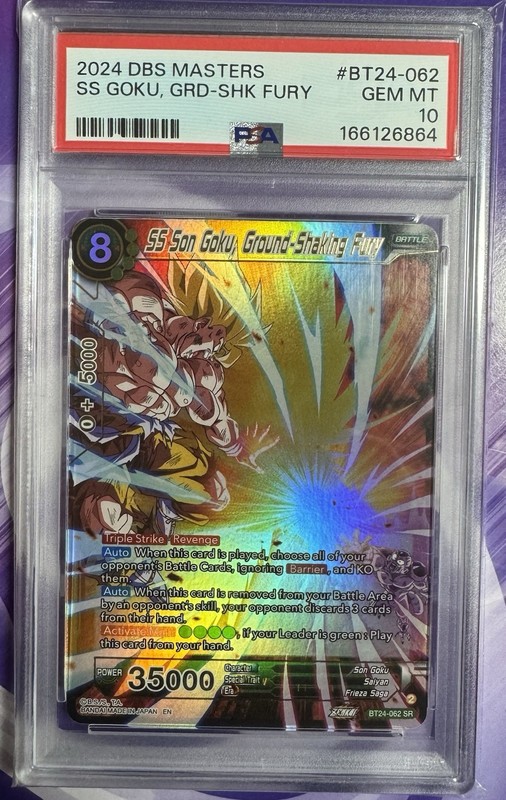 Dragon Ball SS Goku Ground Shaking Fury PSA 10 BT24-62