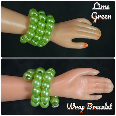 Barbie & Fashion Doll Jewelry (You Choose) Handmade Wrap Bracelet, Glass Pearls
