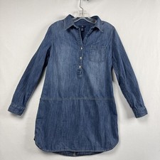 GAP Denim Shirt Dress Size Small Shift Western Cowgirl Preppy