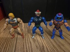 Lot of 3 Masters of the Universe Battle Armor He Man  Meckaneck  Man-E-Faces