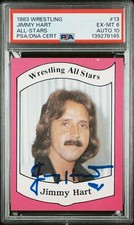 JIMMY HART PSA 6 AUTO 10 1983 Wrestling All Stars #13 Hard Signed Rookie Card 🔥