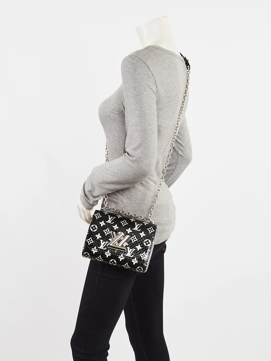 Louis Vuitton Black/Silver Monogram Python Twist … - image 2