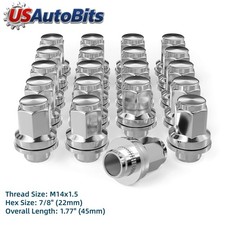 20pcs M14x1.5 Chrome Mag Washer Lug Nuts For Toyota Tundra Sequoia Cruiser Lexus