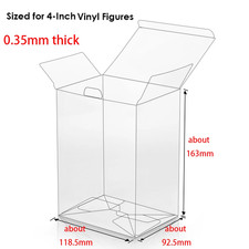 Clear Pop Display Case Compatible with 4" Inch Funko Pop Vinyl Figures,Heavy Dut