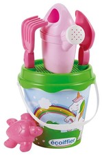 Ecoiffier Eco687 Unicorn Bucket with Insert 17 cm Multi-Coloured