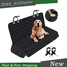 Dog Seats Cover for Back Seat Durable Waterproof Car Truck Suv w/2 Dog Seatbelt