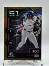 2025 Bowman Chrome Scouts Top 100 Refractor Zyhir Hope #BTP-51 Gold /50 Dodgers