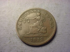 Canada Tiffin Token 1812 Copper Wavy #93459