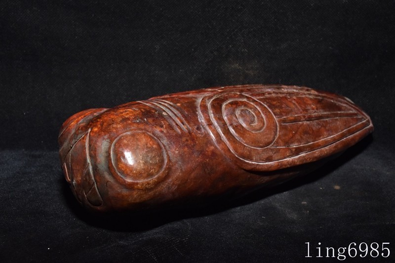 Chinese Old Ancient Collection Museum Hand Carved Bronze Cicada Statue