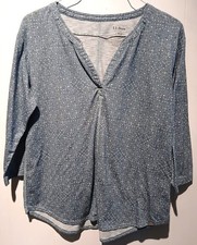 Used Women’s L, Olive-green Print Pullover by LL Bean, polyester with Spandex